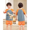 thumbnail image 2 of Fiodrimy Boys Pajamas Toddler Boys Summer Pajamas Dinosaur 2 Piece Short Sleeves Boy Pjs Kids Sleepwear Size 3-8 Years, 2 of 7