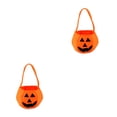 thumbnail image 4 of Kearding Niños Calabaza Tote Azúcar Bolsa de almacenamiento no tejida Regalos Cesta Halloween Redondo 2Conjunto, 4 of 6