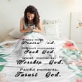 thumbnail image 5 of Healing Blanket, Positive Inspirational Thoughts Sherpa Blanket with Scripture Bible Verse Soft Throw Blanket -Christian Gifts for Women 50x60 Inch, 5 of 6