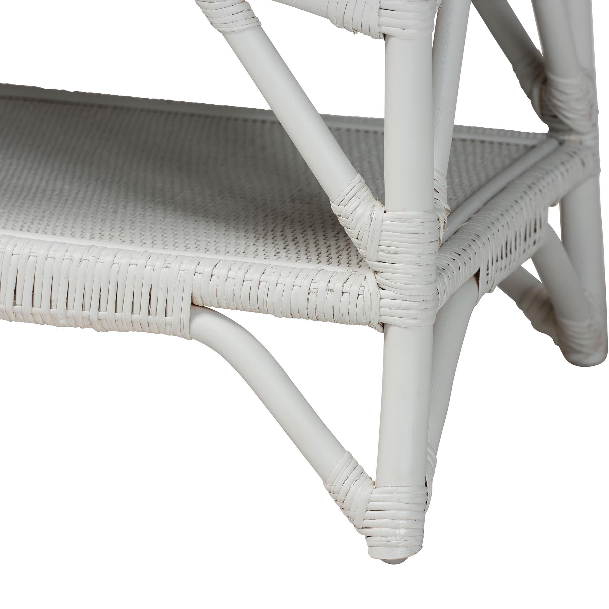 bali & pari Leryn Boho Accent Bench, White