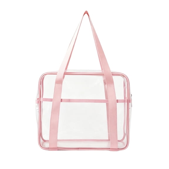 Clear Concert Bag | Security Compliant Zippered Heavy Duty Tote | Stadium Approved Waterproof Vinyl Bag for Events, Beach, Gym, Travel Gift