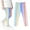 94#Blue, variant on gljltg Girl's Leggings Holiday Stretchy Full Ankle Length Striped Tights Girls Gradient Printed Pants High Waist Stretchy Soft Tights Kids Summer Leggings For School Wearing