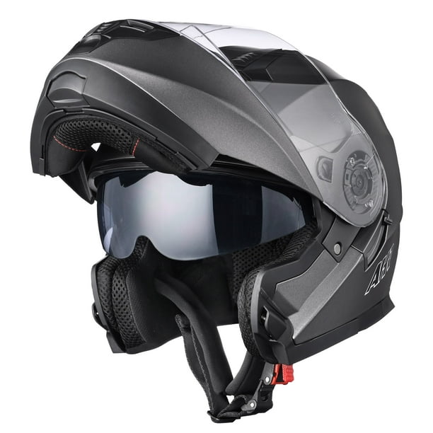 AHR RUN-M3 Modular Flip Up Helmet Full Face Dual Visor DOT