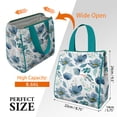 thumbnail image 3 of Pioneer Flower Floral Print Pattern Insulated Lunch Bag for Women & Adults,Large Portable Soft Cooler Lunch Bag,Thermal Food Storage Tote with Pearl Cotton,8.66L,8.75x5.75x9.5 Inch, 3 of 6