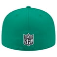 thumbnail image 4 of Men's New Era Kelly Green Philadelphia Eagles Throwback Oversized 59FIFTY Fitted Hat, 4 of 5