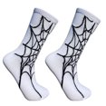 thumbnail image 2 of sunsanly 1 Pair Halloween Socks Spider Wet Skull Skeleton Print Color Matching High Elasticity Anti-slip Unisex Sport Sweat-Absorbent Basketball Football Long Stockings, 2 of 8