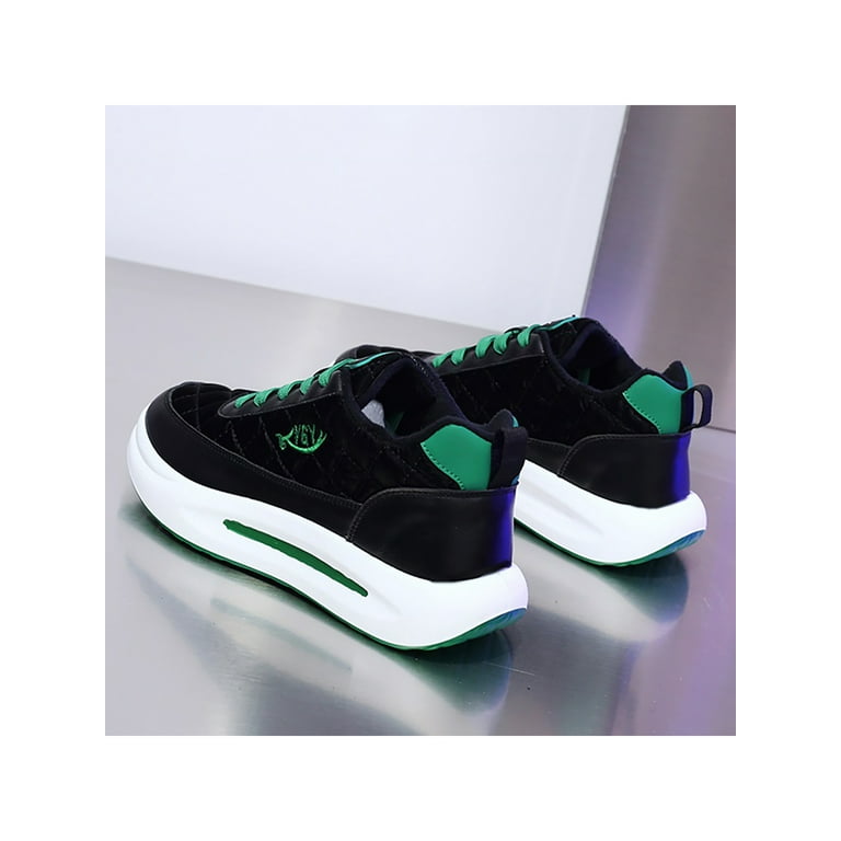 Wazshop Women Athletic Shoes Comfort Trainers Platform Sneakers Soft Sole  Plush Lined Sneaker Ladies Dance Shoe Diamond Warm Black 4.5 