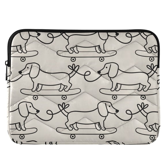ALAZA Dogs Skating Pattern Laptop Sleeve Case for 13-14 Inch Computer Cover Bag Medium