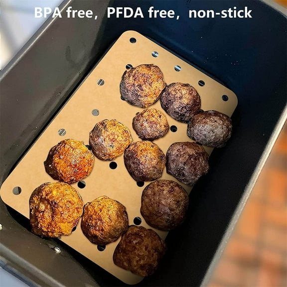 Square Air Fryer Silicone Liners,8 Inch Reusable Food-Grade Silicone Mat, Non-stick Heat Resistant Air Fryer Accessories