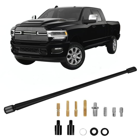 13 Inch Car Antenna Compatible for Dodge RAM 1500 2500 3500 1990-2025,Flexible Rubber Antenna for Optimized AM FM Signal Reception