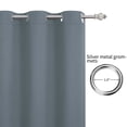 thumbnail image 3 of Unique Bargains Blockout Window Darkening Gorgeous Grommet Curtain Panels Set of 2 Gray 42" x 63", 3 of 8
