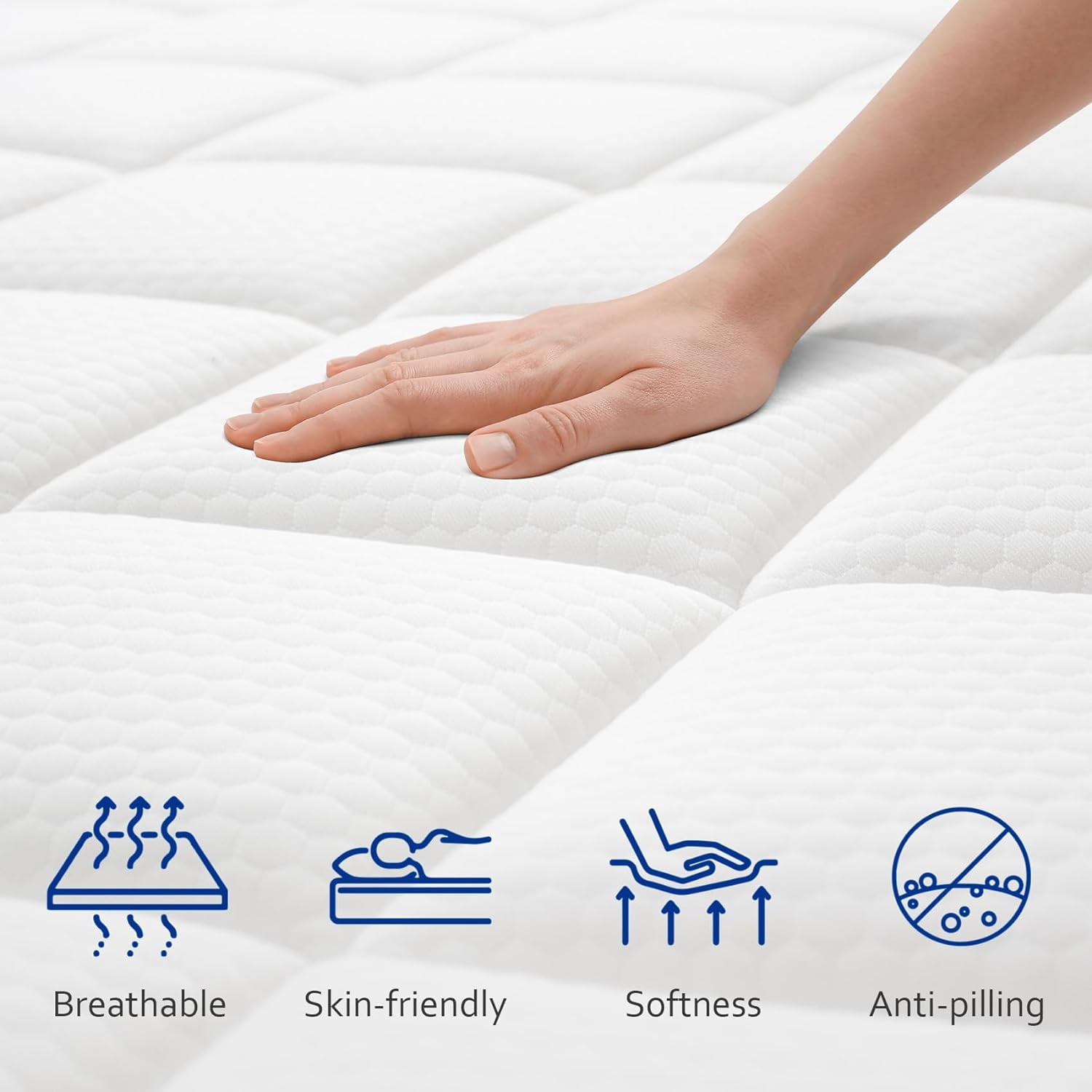 Mubulily King Mattress, 12 inch Gel Memory Foam Hybrid Mattress in a Box, CertiPUR-US
