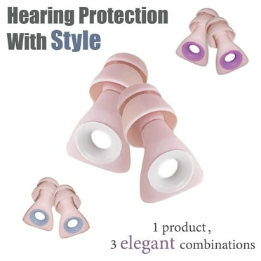 Elate Ear Plugs for Sleeping, Noise Cancelling & Reduction, Soft Silicone Earplugs for Travel, Concert, Swimming, Shooting, Reusable for Work, Snoring, Motorcycle, & Airplane, Focus, Quiet