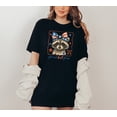 thumbnail image 2 of Moonlight Apparel Feral but Free 4th of July Raccoon Shirt Cute Patriotic Graphic Tee for Women Multicolor T-Shirt Vintage USA Independence Day, 2 of 6