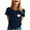 Navy, variant on TSADFHJI Long Sleeve Shirt Women Womens Spring Summer Printed Short Sleeve O Neck T Shirt Top M White