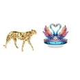 thumbnail image 1 of Escultura De Cisne Guepardo De Acrílico Dorado, Centro De Mesa Decorativo, Adorno De Mesa Para Oficina, Hogar, Estantería, Armario., 1 of 8