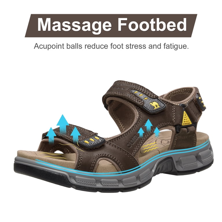 CAMEL CROWN Mens Leather Hiking Sandals Outdoor Beach Sports  display picture 1