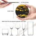 thumbnail image 6 of Beautiful Sunflower Butterfly Coasters With Leather Holder Set Of 6 Round Coasters for Home and Kitchen Decor, 6 of 7