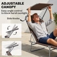 thumbnail image 4 of Outsunny Outdoor Reclining Lounger w/ Sun Shade, 4 of 10