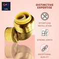 thumbnail image 2 of Push-fit Female Elbow - 3/4" x 3/4" FNPT Female Threaded Elbow Fittings - Push to Connect Pex CPVC 3/4 Inch (Pack of 10), 2 of 7