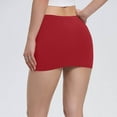 thumbnail image 4 of LADIGASU Women's Summer Sexy Solid Color Elastic Waist Short Skirt, 4 of 7