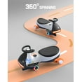 thumbnail image 2 of FanttikRide 12V N7 Pro Electric Wiggle Car with Pedal, 2-in-1 Kids Ride On Toy, Rechargeable Battery, 2-Speed, Anti-Rollover, Flashing Wheels, Bluetooth Music, for Ages 3+, 150 lbs, Penguin Black, 2 of 9