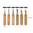 thumbnail image 2 of Labymos 6PCS Copper Soldering Iron Tips Replacement Solder Tip Lead-free Welding Head for 900M-T Soldering, 2 of 8