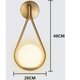thumbnail image 4 of Aplique de pared LED dorado con ángulo ajustable, lámpara de pared industrial retro moderna para interiores, elegante lámpara de pantalla de bola redonda de vidrio [Clase energética A+++], 4 of 5