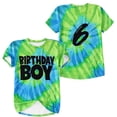 thumbnail image 2 of Huowey Boys Baby Toddler Graphic Tee Tops Short Sleeve Crewneck Loose Short Sleeve Tie Dye Birthday Shirts Casual Summer Stylish Kids Tshirts Relaxed Basic Holiday Dailywear,10-11 Years, 2 of 3