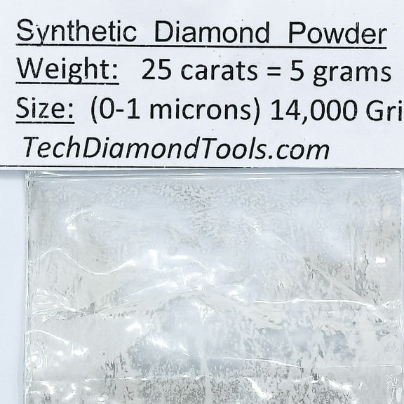 TechDiamondTools Diamond Powder 14.000 Grit 0-1 Microns -25cts = 5 Grams