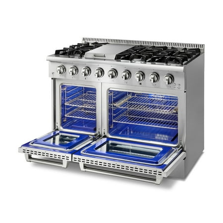 Thor Kitchen - 6.7cu ft Freestanding  Double Oven Convection Gas Range - Stainless steel