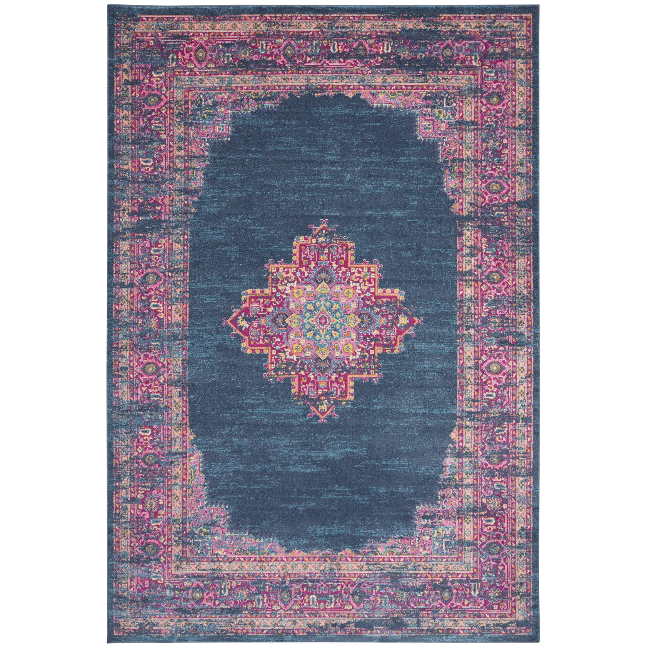 Nourison Passion Bohemian Blue 10' x 14' Area Rug, (10x14)