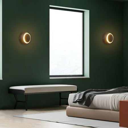 

Loopsun Led Lights for Bedroom Modern Wall Sconce 7w LED Warm White Indoor Wall Sconce Modern Living Room Bedroom Modern Hallway Wall Sconce Decorative Sconces Pack Of 2