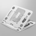thumbnail image 3 of Naierhg Laptop Stand Adjustable Laptop Holder Laptop Desk Stand with Hollow-out Heat Dissipation 8-level Adjustable Lifting Portable Folding for Laptop White, 3 of 8