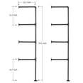thumbnail image 2 of Tubo industrial para montaje en pared, 140 cm x 31 cm, de Shelf LIANTRAL, color negro, 2 of 7
