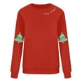 thumbnail image 6 of yoeyez Merry Christmas Sweatshirts Women Cute Xmas Tree Print Sweatshirt Loose Fit Long Sleeve Xmas Shirt Crew Neck Holiday Pullover, 6 of 6