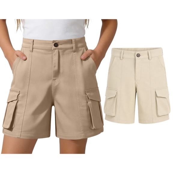 Uniform Shorts For Girls Pull On Chino Shorts With Pockets Straight Shorts Khaki Uniform Shorts For Girls Back To School Outfits For Girls Girl Clothes Size 11-12 Years