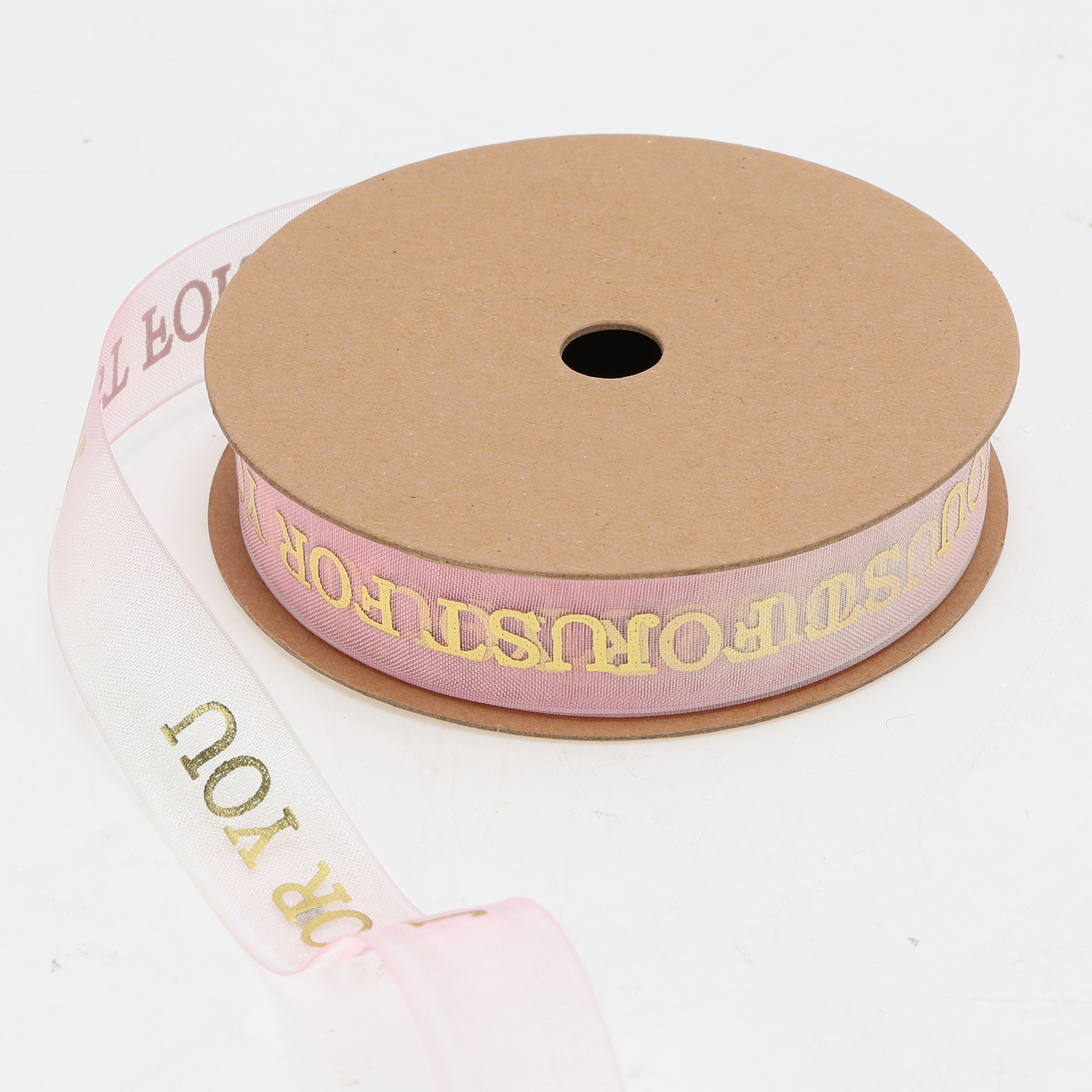 Unique Bargains 0.63"x29.53' Letter Pattern Gift Ribbon 1Pc "Just For You" Pattern
