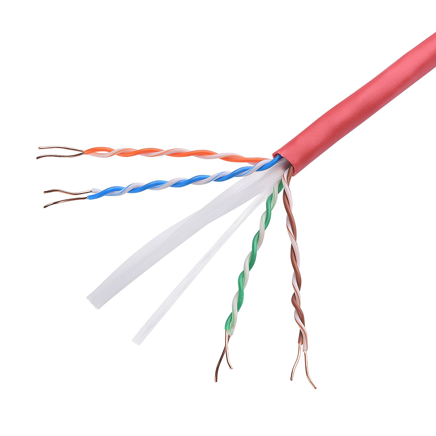 [UL Listed] Cable Matters In-Wall Rated (CM) Cat 6 / Cat6 Bulk Cable (Cat6 Ethernet Cable 1000 Feet) in Red