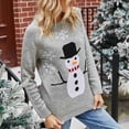 thumbnail image 4 of Christmas Sweater, Women Pullover Sweater Stylish Acrylic Comfortable Machine Washable  For Shopping ANGGREK Gris XL, 4 of 8
