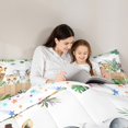 thumbnail image 4 of Manfei Giraffe Lion Elephant Tiger 7 Pieces Bedding Comforter Set,Botanical Plants Full Bedding Set Lightweight,Lodge Cabin Fitted Sheet Flat Sheet,Super Cozy Kawaii Bedroom Decorative,Reversible, 4 of 7