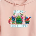 thumbnail image 3 of Trolls - Happy Holidays Branch and Friends - Juniors Cropped Pullover Hoodie, 3 of 5