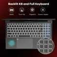 thumbnail image 5 of 15.6" IPS FHD Gaming/Business Laptop, 6 Cores AMD Ryzen 5 6600H 16GB DDR5 RAM 1TB SSD (Beat i7-1165G7 up to 4.5GHz) 660M 6nm GPU-Computer with 100W Type-C Backlit Keyboard, Fingerprint Gray, 5 of 7