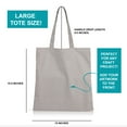 thumbnail image 2 of Cotton Canvas Tote Bags; Reusable Grocery Bags; Shopping Bags; Gift Bags; Canvas Bags; DIY Tote Bags (Gray), 2 of 9