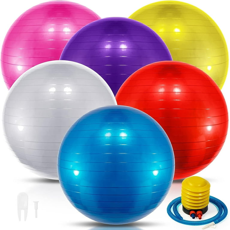 Innotech Extra Thick Yoga Ball Exercise Ball 5 Sizes Gym Ball Heavy Duty Ball Chair for Balance Stability Pregnancy Quick Pump Included