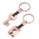 thumbnail image 5 of 2 piezas de moda creativa pareja de cuero llavero llavero anillo llavero Key Lock regalo (bronce rojo), 5 of 8