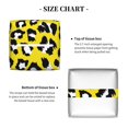 thumbnail image 6 of Leather Tissue Box Cover Square - Leopard bright yellow print Waterproof Tissue Box Holder Paper Case Organizer Dispenser for Modern Home Office Room Home Bathroom Decor, 6 of 7