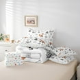 thumbnail image 5 of Manfei Cute Fox Bedding Sets Twin Size,Jungle Animal Comforter Sets with Sheets,Owl Hedgehog Bed in a Bag Twin Size,Lightweight Bedroom Decorative Reversible,7-Piece, 5 of 7