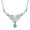 Blue, variant on Womens Simulated Gemstone Purple Blue Collar Necklace with Irish Love Knot Pendant