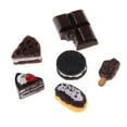 thumbnail image 3 of 6 Unidades 1/12 Muñeca Miniatura Mini Alimentos de tarta Chocolate y de Plástico Yotijar Dollhouse Chocolate Cake, 3 of 7